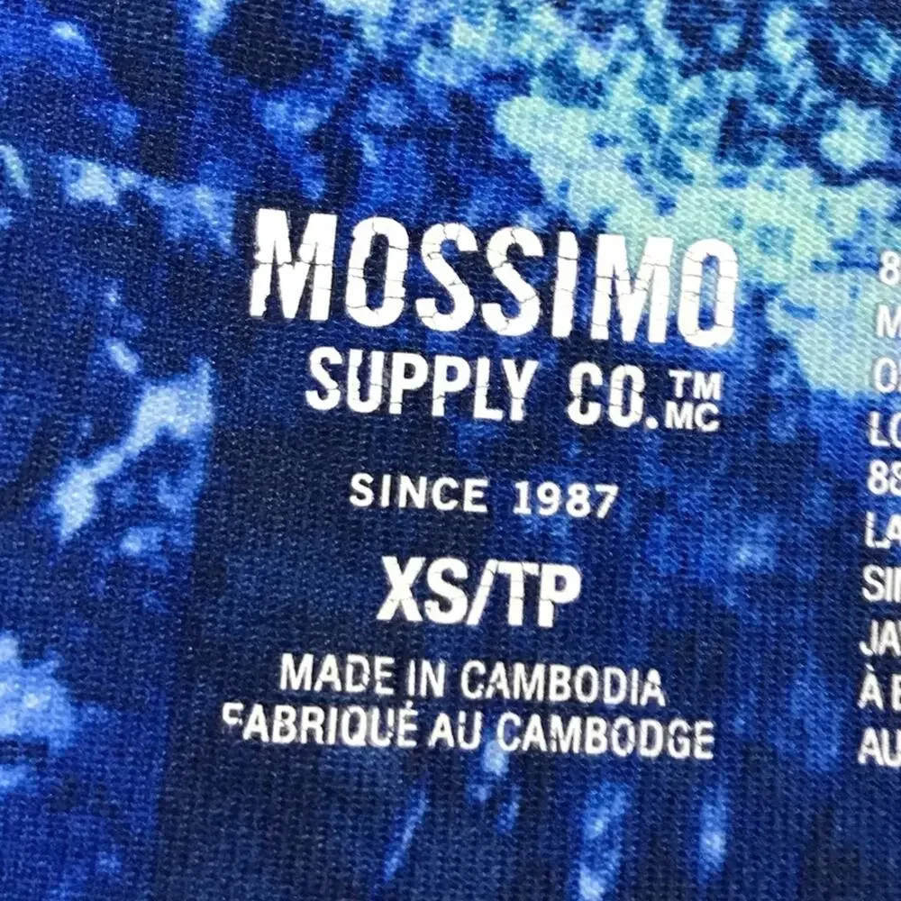 Mossimo Supply Co Blue Watercolor Yoga Leggings XS